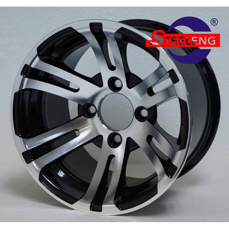 12 Bulldog Machined/Black Wheel  Aluminum Alloy – WH1202
