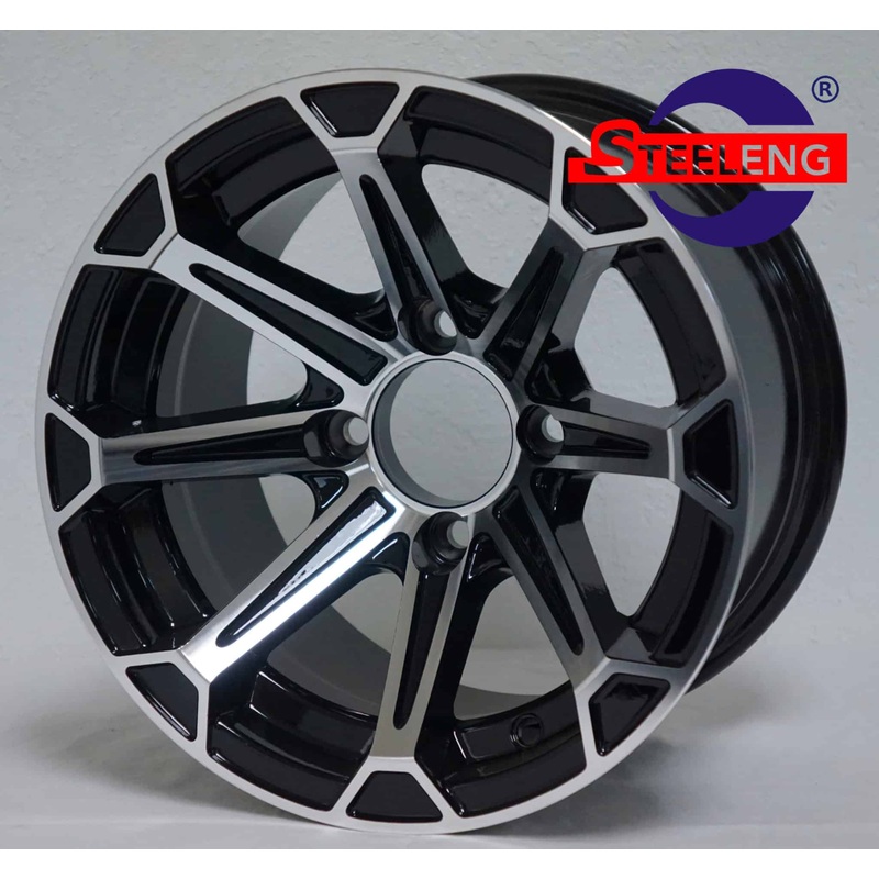 12 Fang Machined/Black Wheel  Aluminum Alloy – WH1204