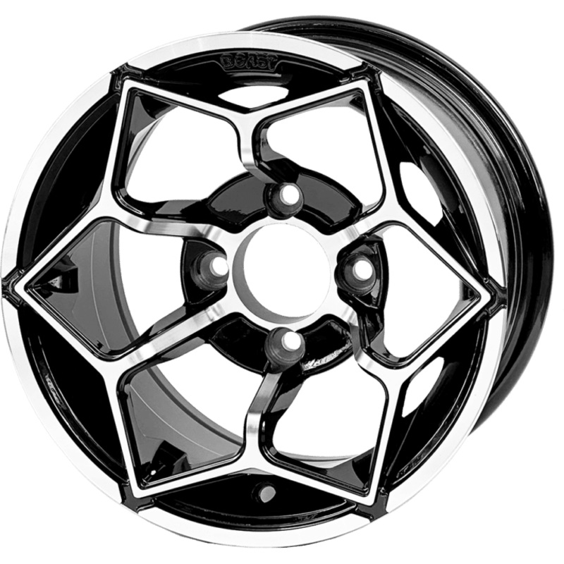 12 ” Hammerhead Machined/Black Wheel – Aluminum Alloy – WH1266