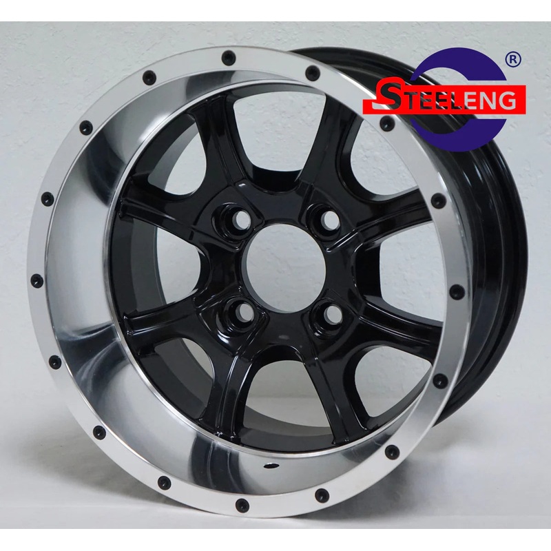 12″ Machined Black Ghost Aluminum Wheels – WH1205