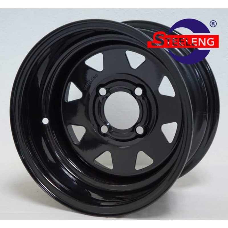 12 Steel Wheel  Black  Slotted – SW1201