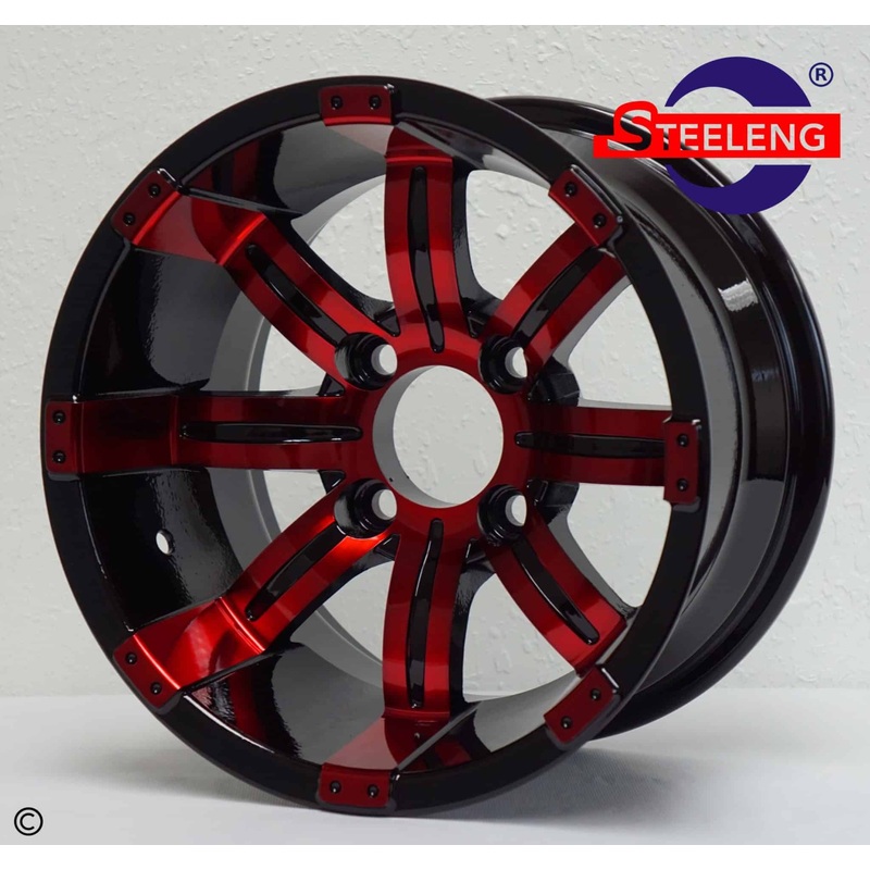 12 Tempest Red/Black Wheel  Aluminum Alloy – WH1235