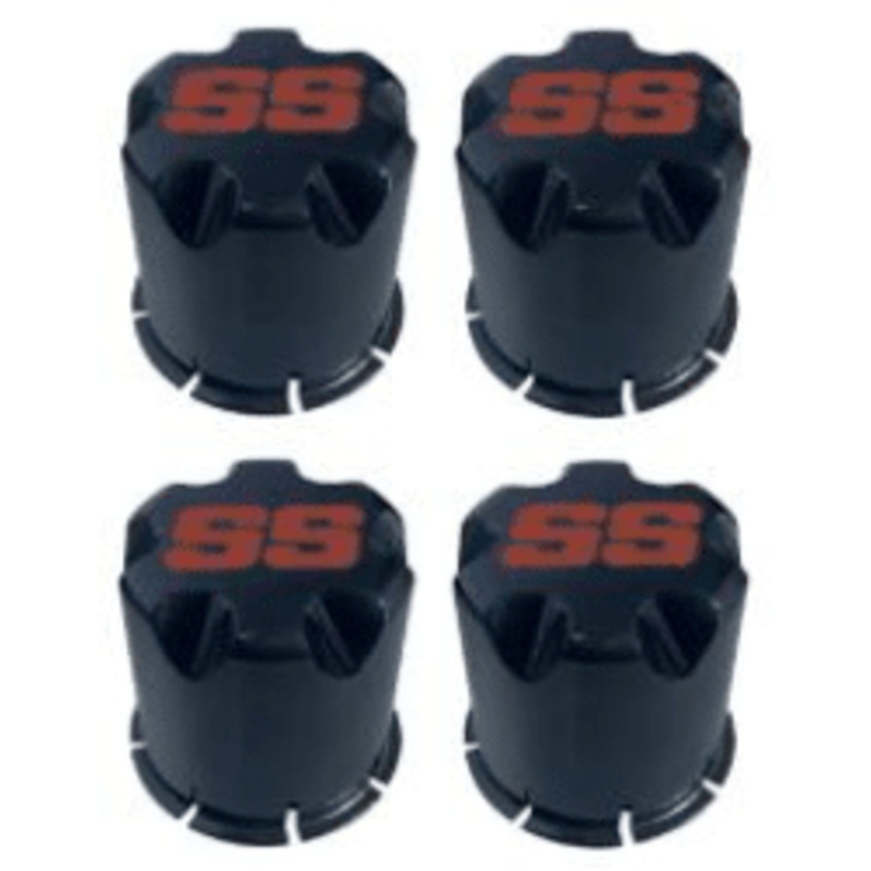 SGC Center Cap  Black color  Red SS logo (for Red-Black Wheels)