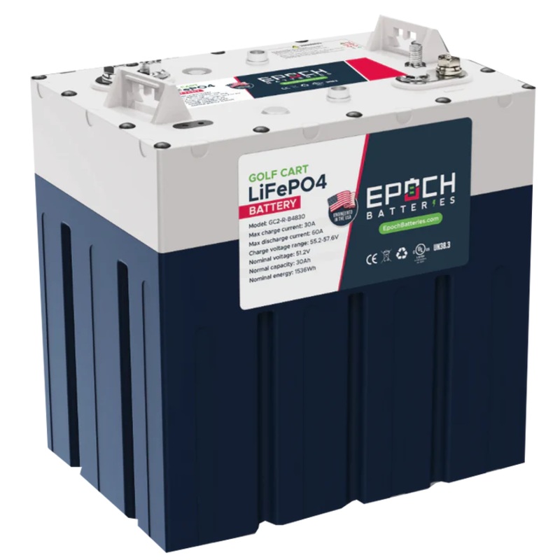 Epoch 48V 30AH GC2 – Golf Cart LifePO4 Lithium Battery