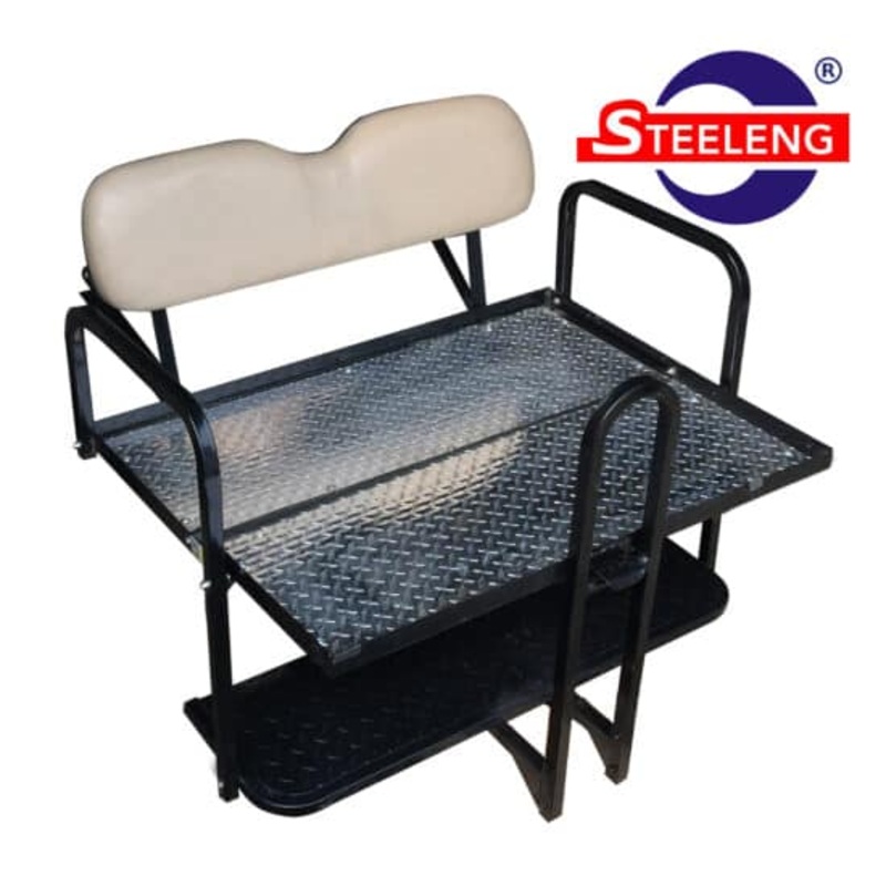 STEELENG Rear Flip Seat – EZGO RXV (2008-Plus) / Stone Cushion Set