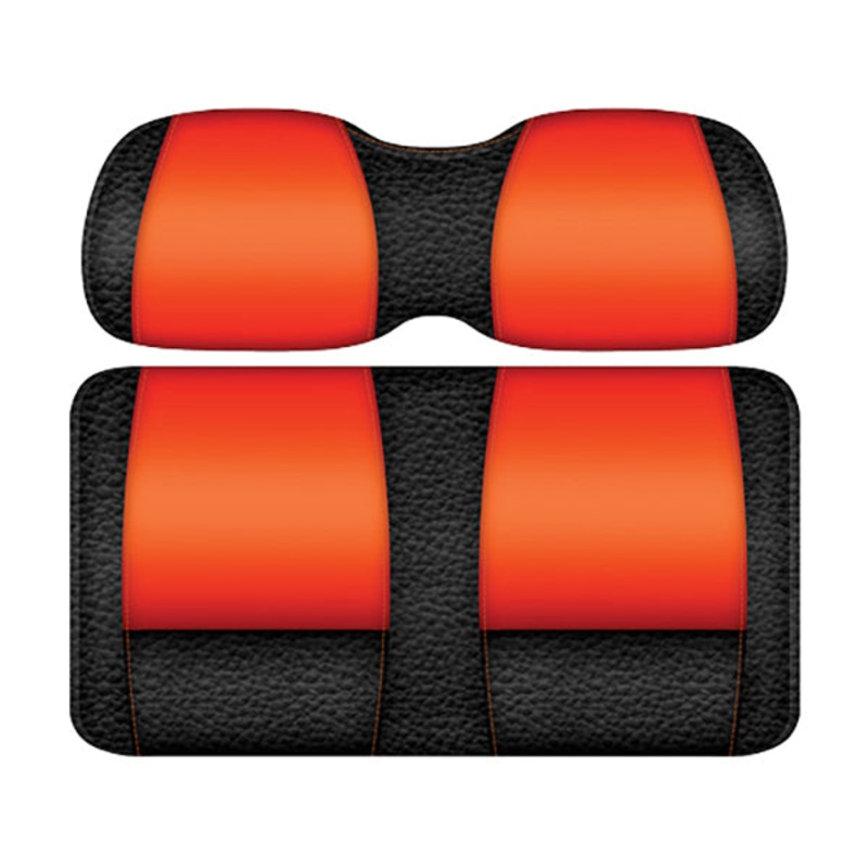 DoubleTake Veranda Seat Pod Cushion Set, Club Car DS Style 00+, Black/Orange