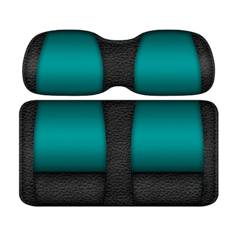 DoubleTake Veranda Seat Pod Cushion Set, Club Car DS Style 00+, Black/Teal