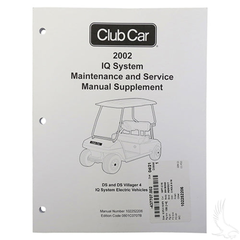 Golf Cart Maintenance & Service Supplement – Club Car DS IQ & DS Villager 4 IQ 02