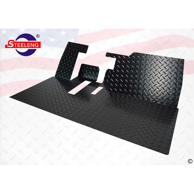 Black Powder Coat Aluminum Diamond Plate Floor Mat for Yamaha G29 (Drive) – FCYM04