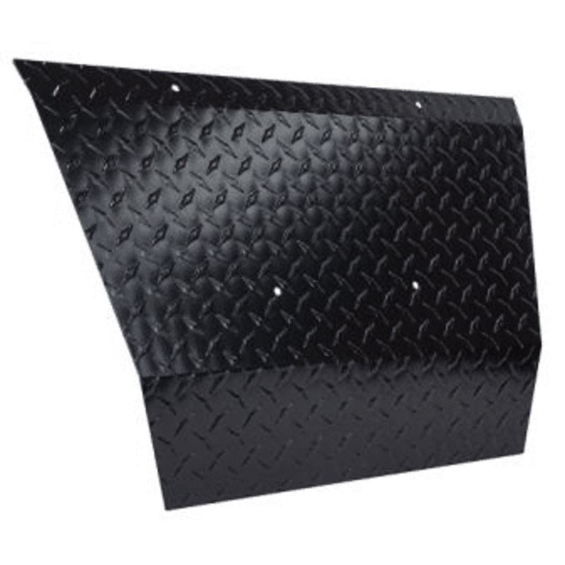 Front Shock Cover (Bumper) Black Powder Coated Aluminum Diamond Plate for EZGO TXT – FSTX02