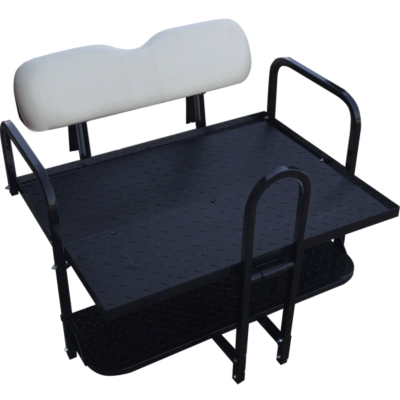 NOMAD Rear Flip Seat  EZGO TXT / White Cushion Set