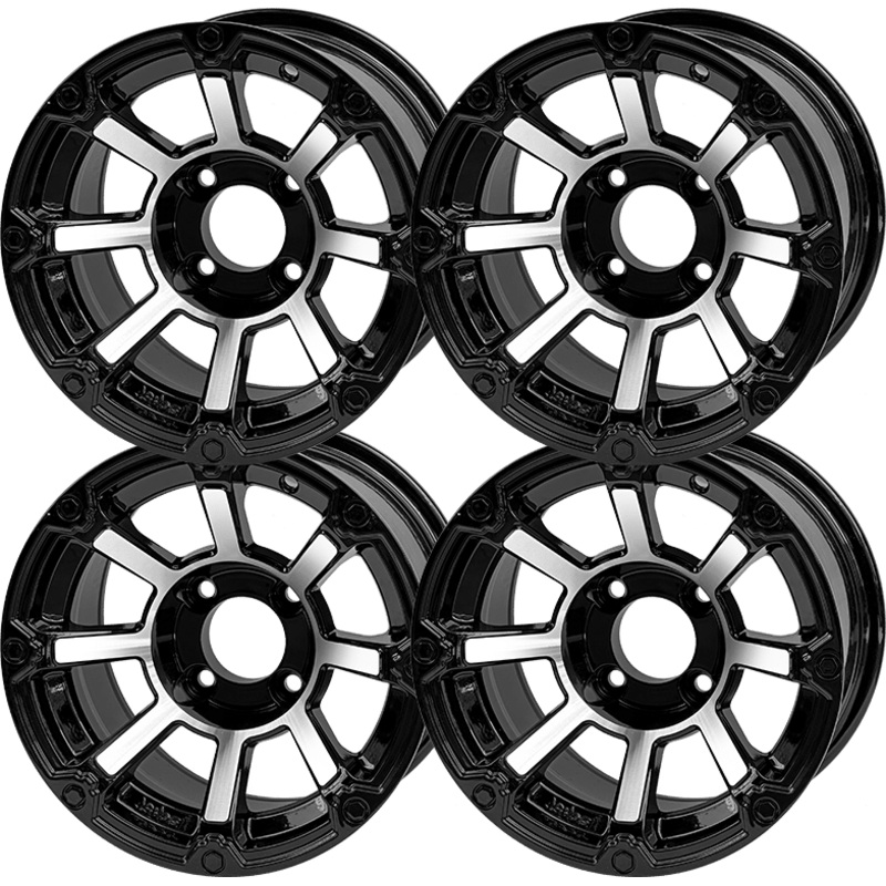 SGC 12 ” Cyclops Machined/Black Wheel – Aluminum Alloy (SET OF 4)