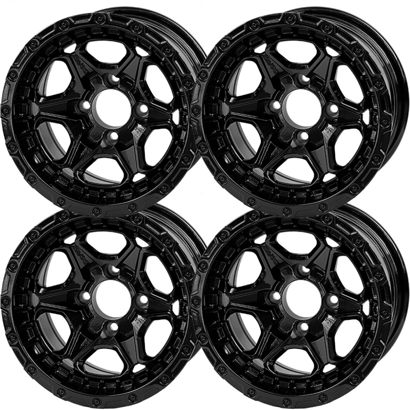 SGC 12 ” Grizzly Glossy Black Wheel – Aluminum Alloy (SET OF 4)