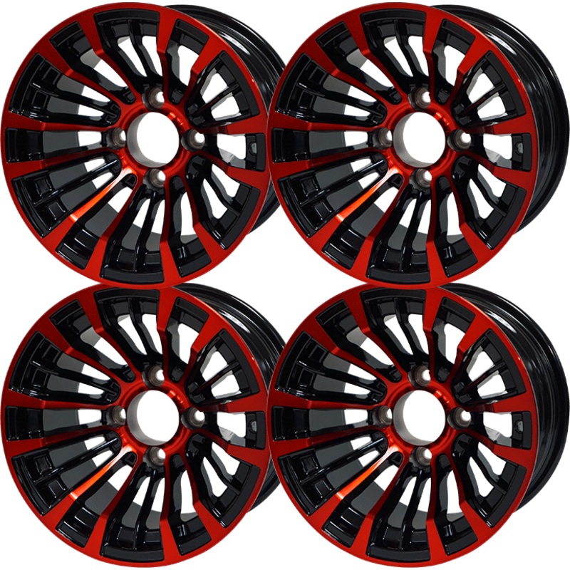 SGC 12 Matador Red/Black Wheel  Aluminum Alloy (SET OF 4)