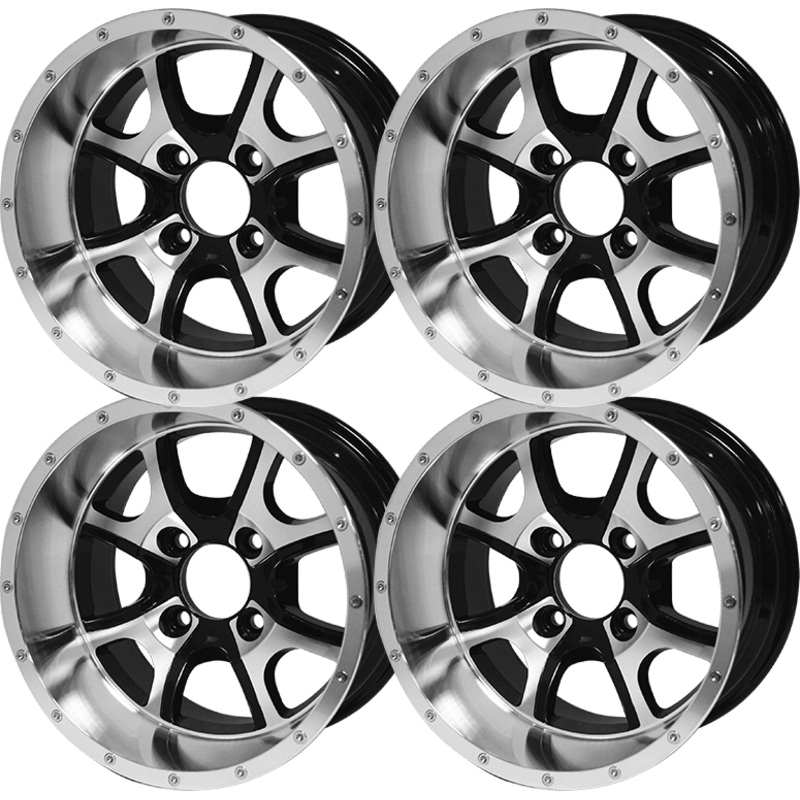 SGC 12 Predator Machined/Black Wheel  Aluminum Alloy (SET OF 4)