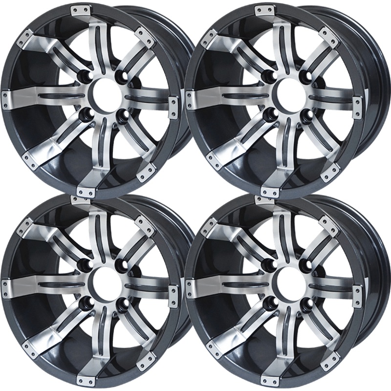 SGC 12 Tempest Machined/Gunmetal Wheel  Aluminum Alloy (SET OF 4)