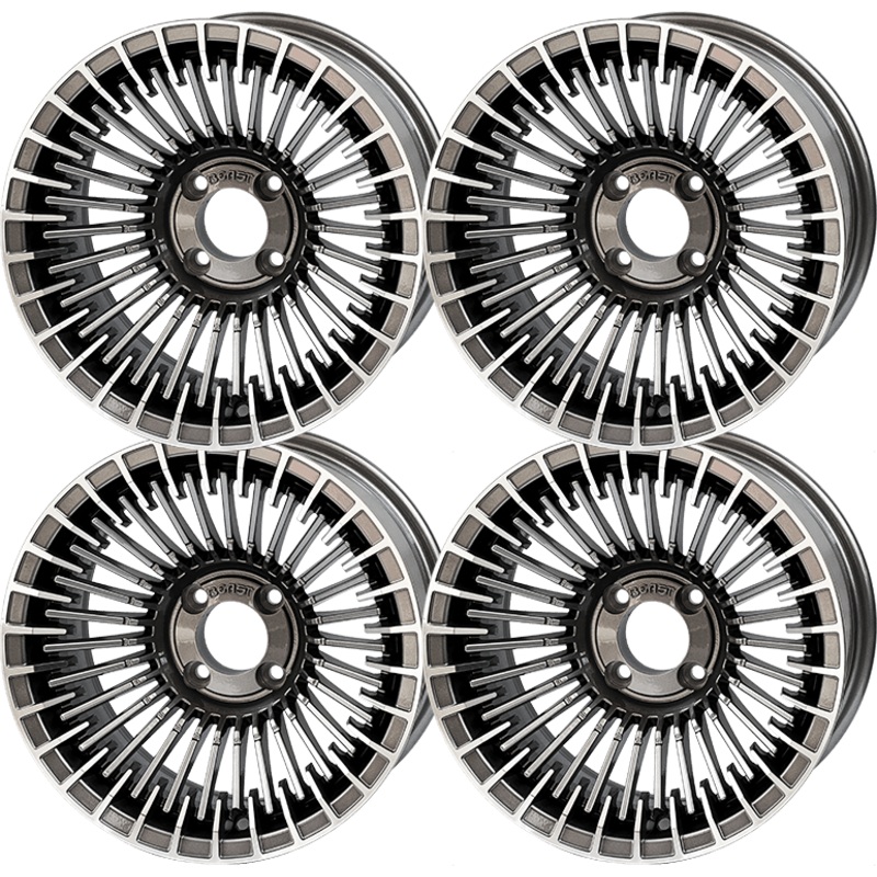 SGC 14 Piranha Machined Gunmetal Wheel  Aluminum Alloy (SET OF 4)