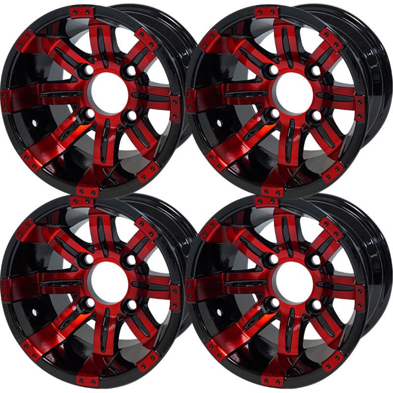 SGC 10 Tempest Red/Black Wheel  Aluminum Alloy (SET OF 4)