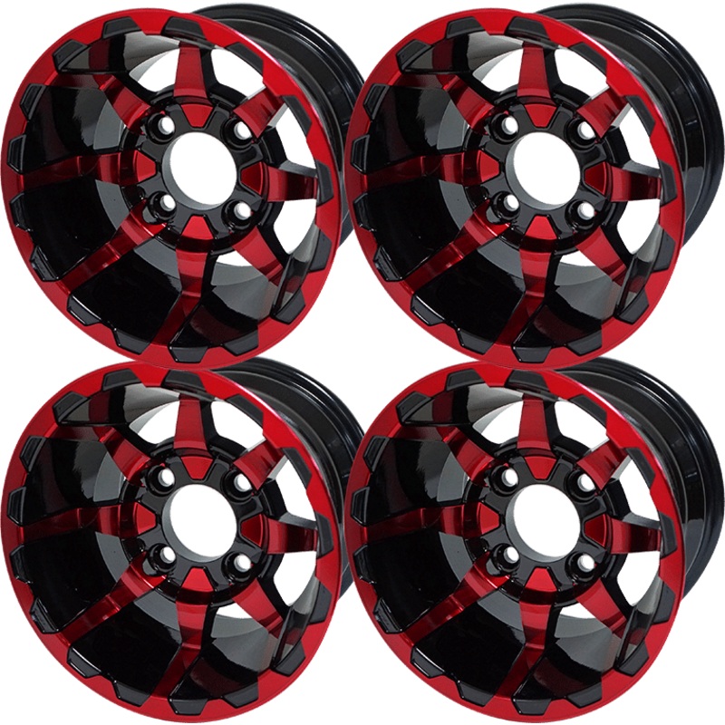 SGC 10 Vortex Red/Black Wheel  Aluminum Alloy (SET OF 4)