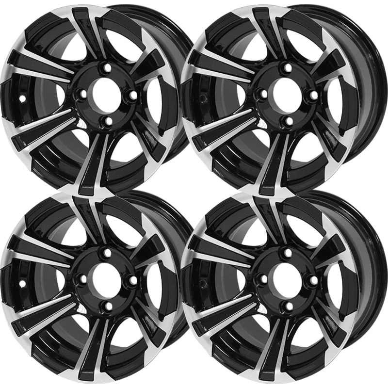SGC 12 Blade Machined/Black Wheel  Aluminum Alloy (SET OF 4)