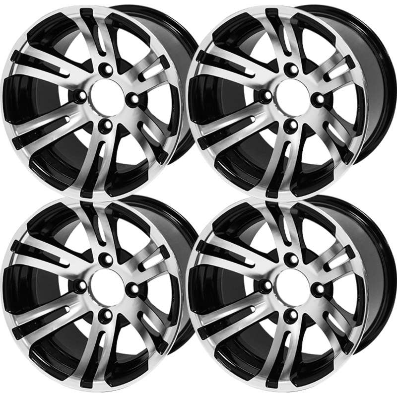 SGC 12 Bulldog Machined/Black Wheel  Aluminum Alloy (SET OF 4)