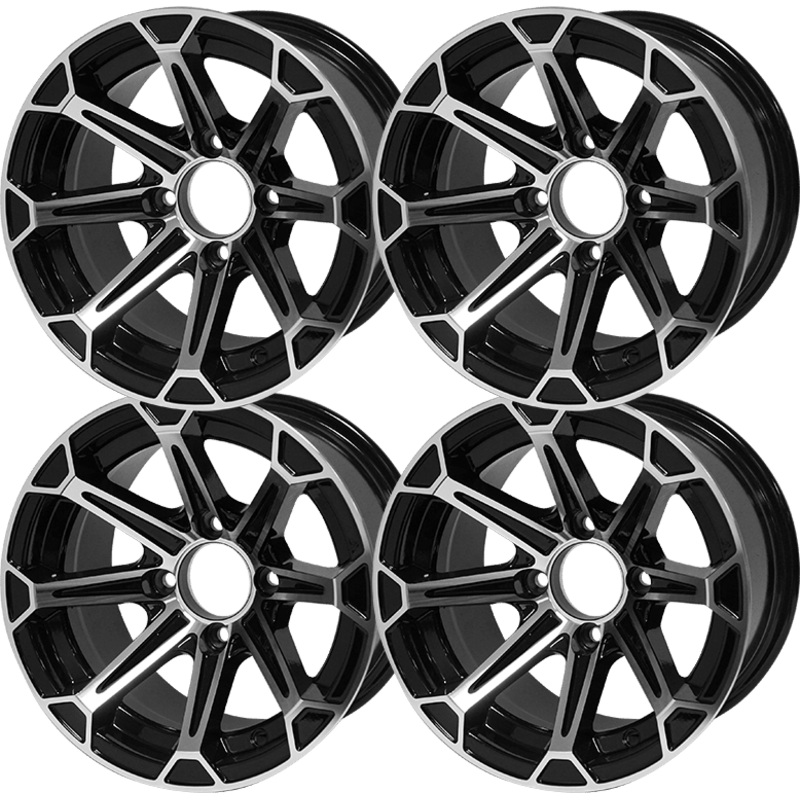SGC 12 Fang Machined/Black Wheel  Aluminum Alloy (SET OF 4)