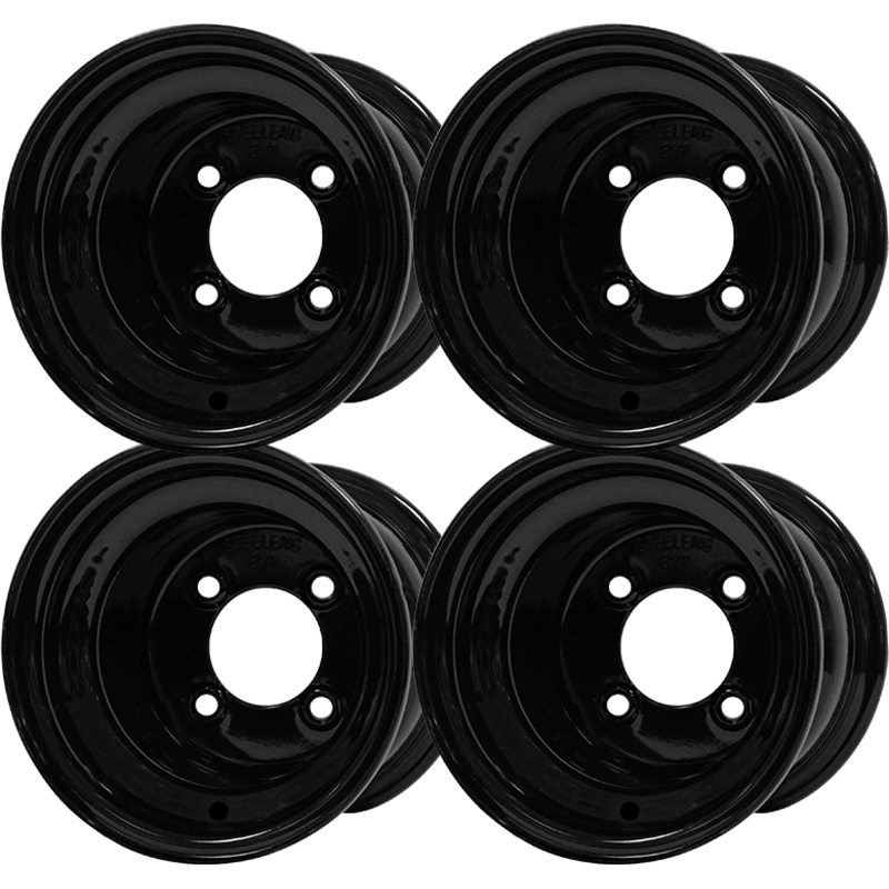 SGC 8 Black Steel Wheels (SET OF 4)