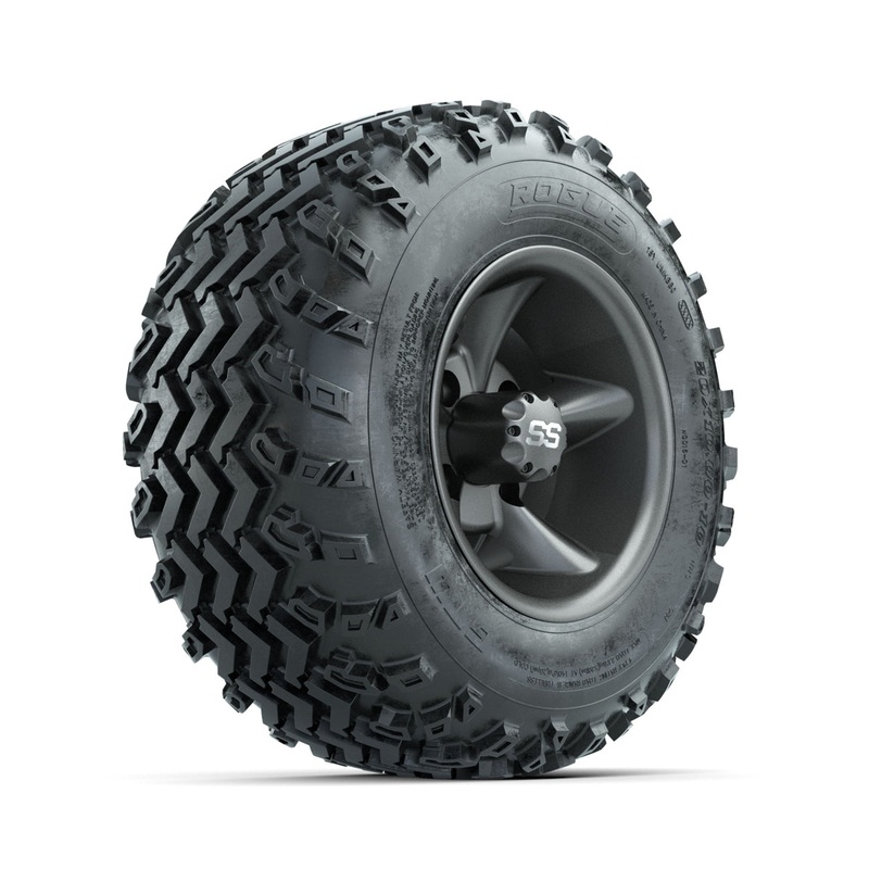 GTW Godfather Matte Grey 10 in Wheels with 20×10.00-10 Rogue All Terrain Tires  Full Set