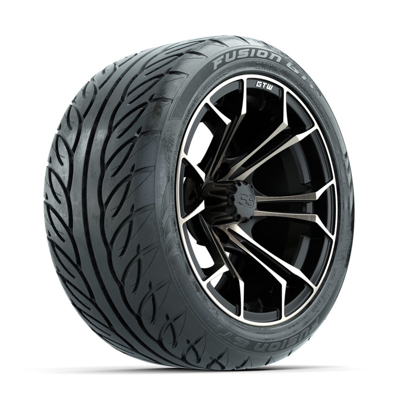 GTW Spyder Bronze/Matte Black 14 in Wheels with 225/40-R14 Fusion GTR Street Tires  Full Set