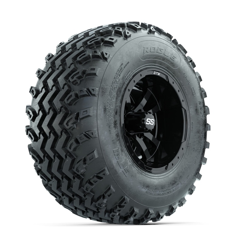 GTW Storm Trooper Black 10 in Wheels with 22×11.00-10 Rogue All Terrain Tires  Full Set