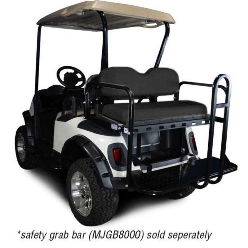 Madjax Genesis 150 Black Rear Flip Seat  Fits EZGO RXV