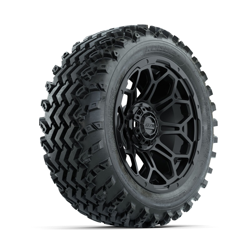 GTW Bravo Matte Black 14 in Wheels with 23×10.00-14 Rogue All Terrain Tires  Full Set