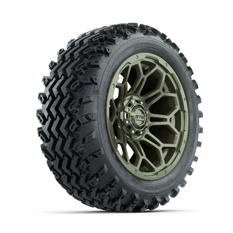GTW Bravo Matte Recon Green 14 in Wheels with 23×10.00-14 Rogue All Terrain Tires  Full Set