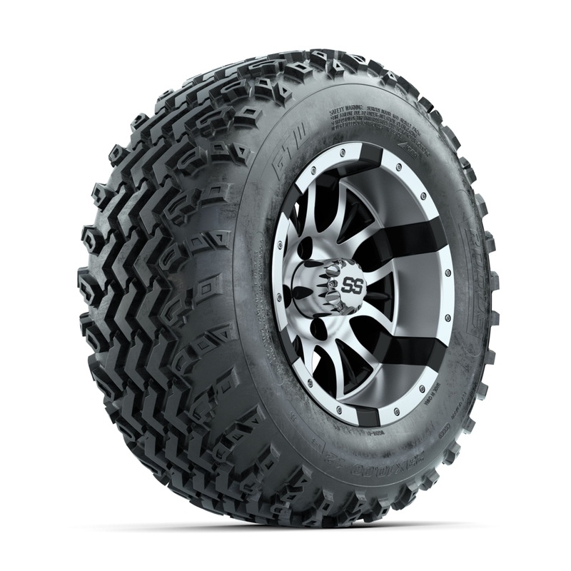 GTW Diesel Machined/Black 12 in Wheels with 23×10.00-12 Rogue All Terrain Tires  Full Set