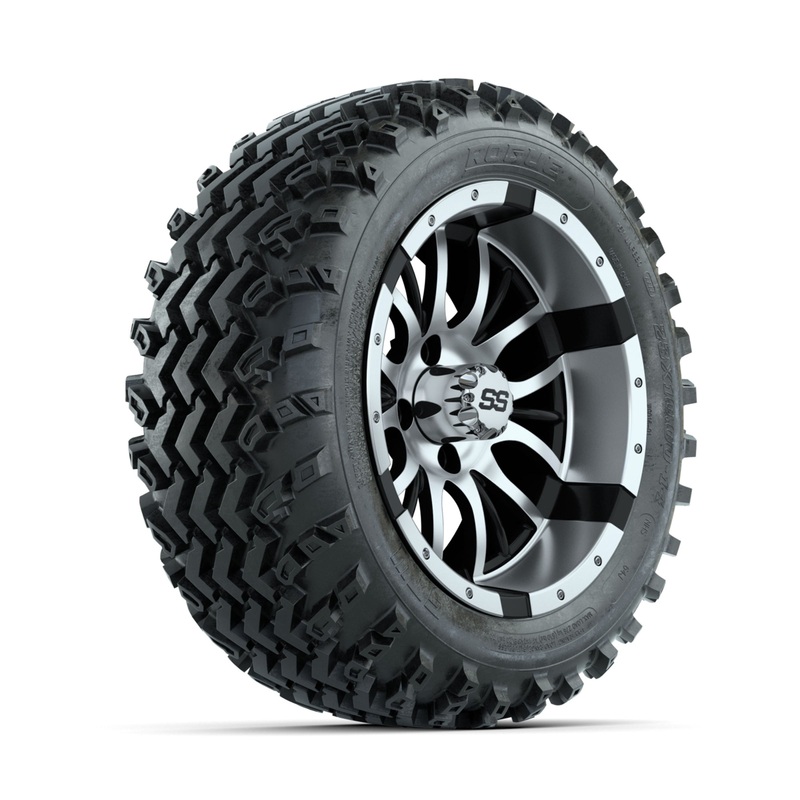 GTW Diesel Machined/Black 14 in Wheels with 23×10.00-14 Rogue All Terrain Tires  Full Set