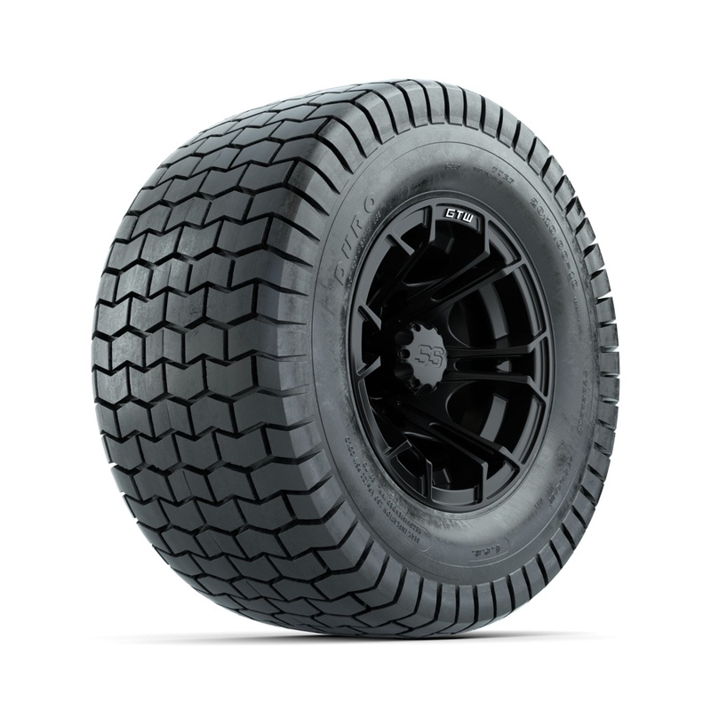 GTW Spyder Matte Black 10 in Wheels with 20×10-10 Duro Soft Street Tires  Full Set