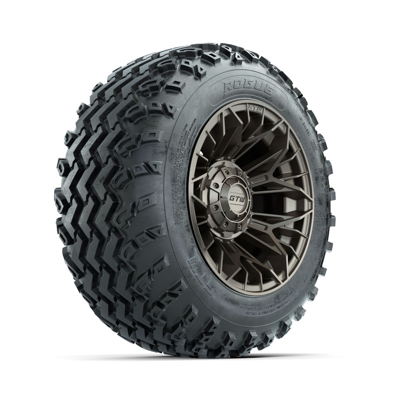 GTW Stellar Matte Bronze 12 in Wheels with 22×11.00-12 Rogue All Terrain Tires  Full Set