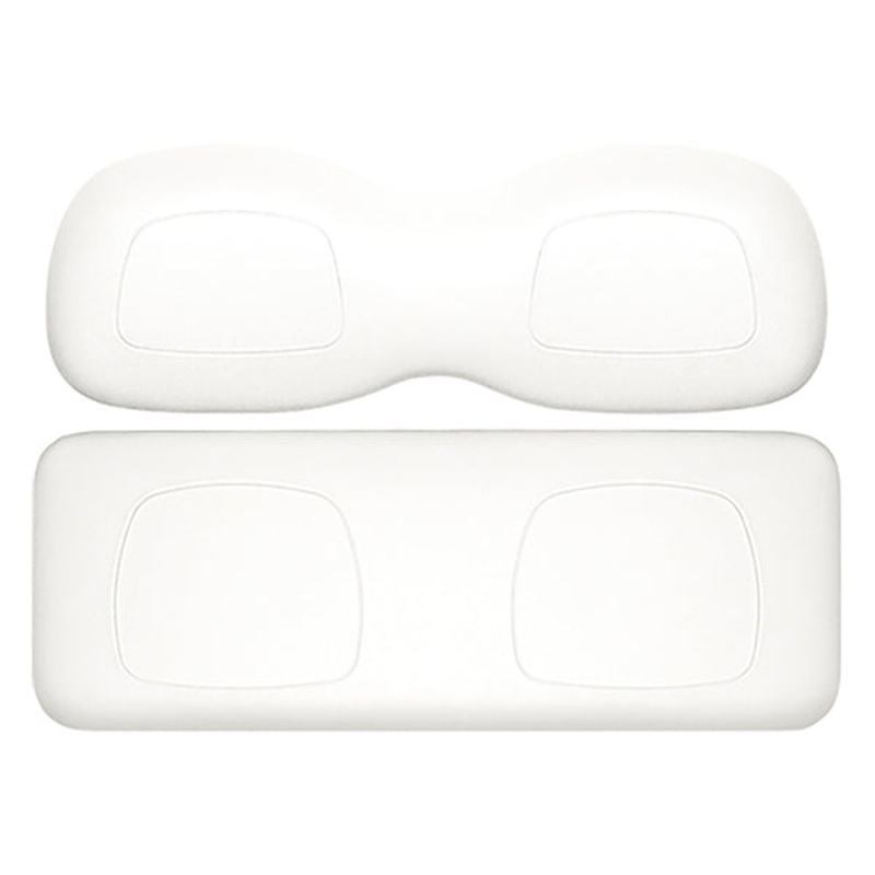 DoubleTake Classic Rear Cushion Set, E-Z-Go RXV/TXT 96+, Club Car DS, White