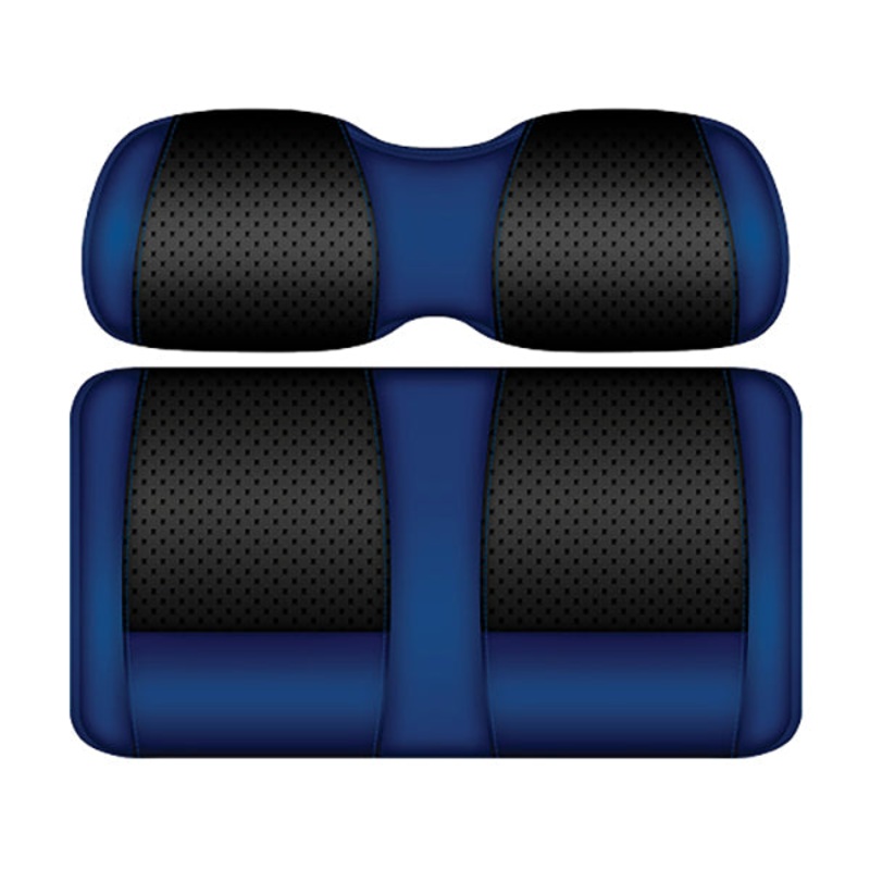 DoubleTake Clubhouse Front Cushion Set, Club Car Precedent 04+, Black/Blue