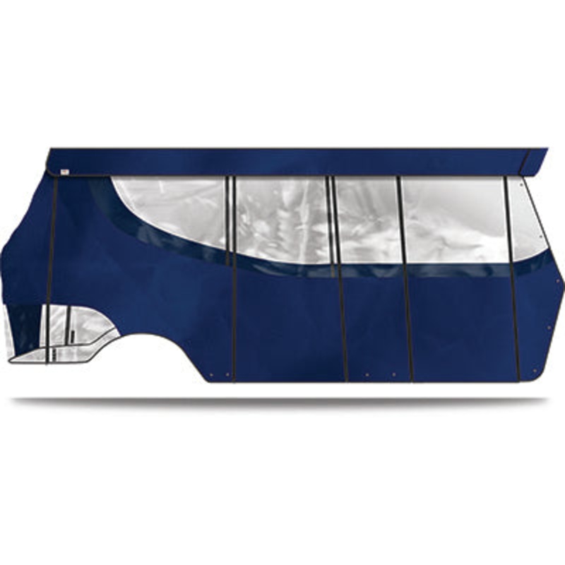 DoubleTake Enclosure & Valance for Kwick-Track Rail System, 6 Passenger, EZGO TXT 94-13, Blue