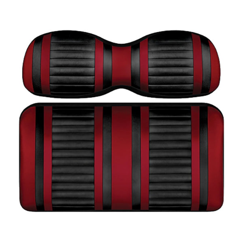 DoubleTake Extreme Front Cushion Set, Club Car DS Style 00+, Black/Ruby