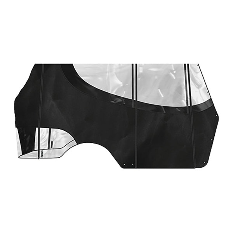 DoubleTake Enclosure for Kwick-Track Rail System, 4 Passenger, E-Z-Go TXT 14+, Black