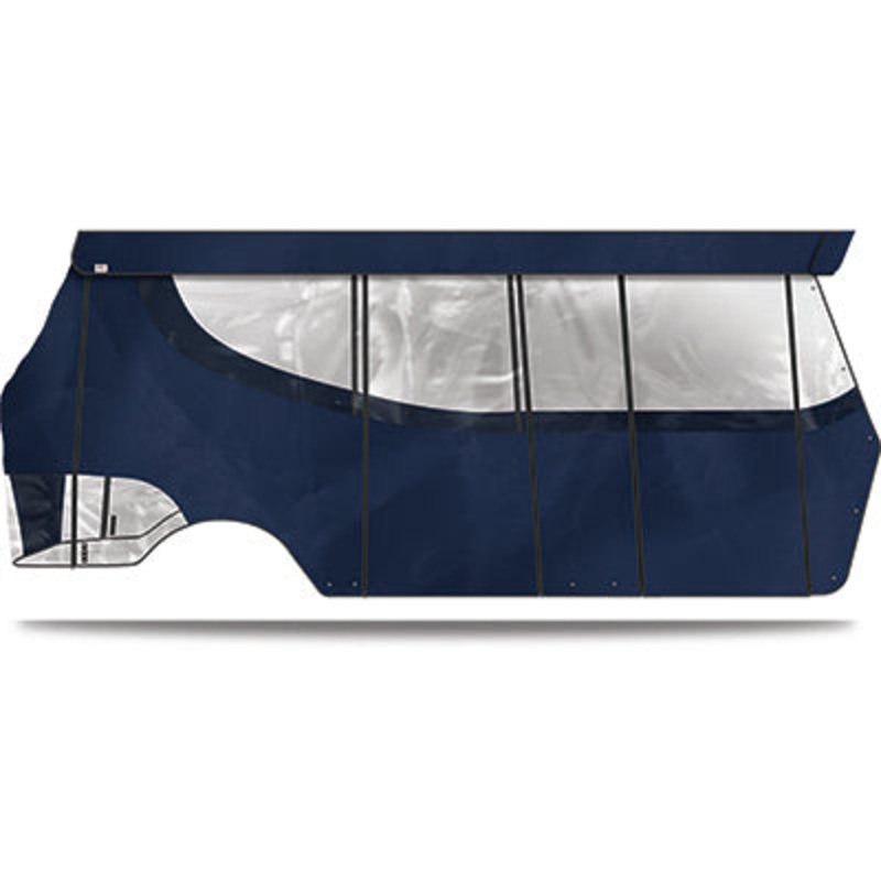 DoubleTake Enclosure & Valance for Kwick-Track Rail System, 6 Passenger, EZGO RXV 08+, Navy