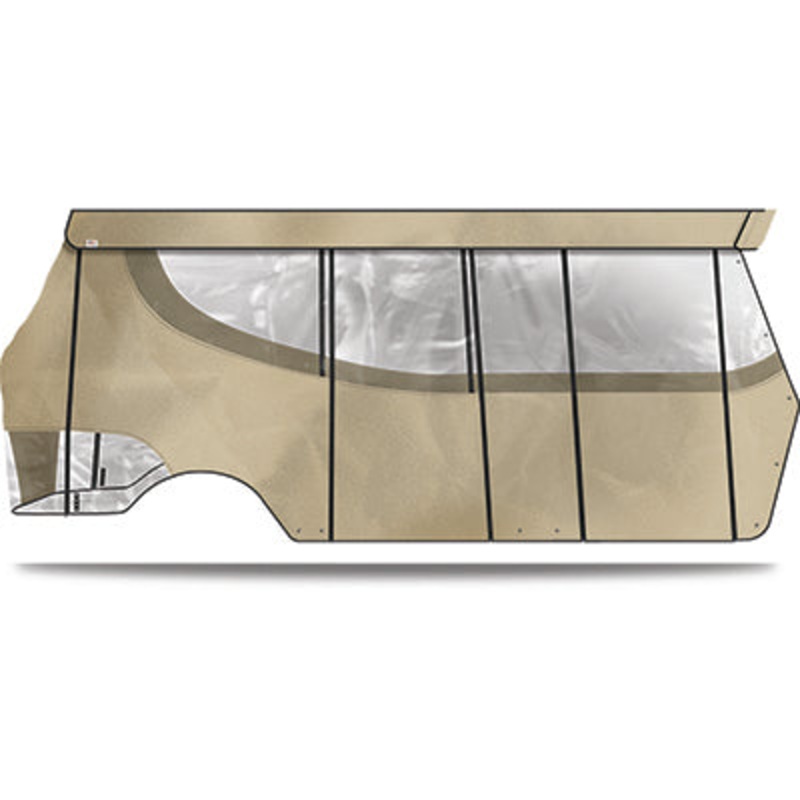 Doubletake Enclosure & Valance for Titan with 120″ Kwick-Track Top, EZGO TXT 14+, Beige