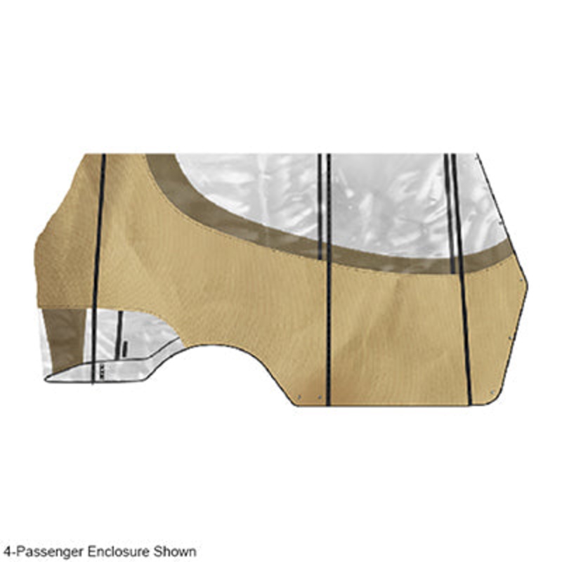 Doubletake Enclosure & Valance for Titan with 120″ Kwick-Track Top, EZGO TXT 14+, Sand