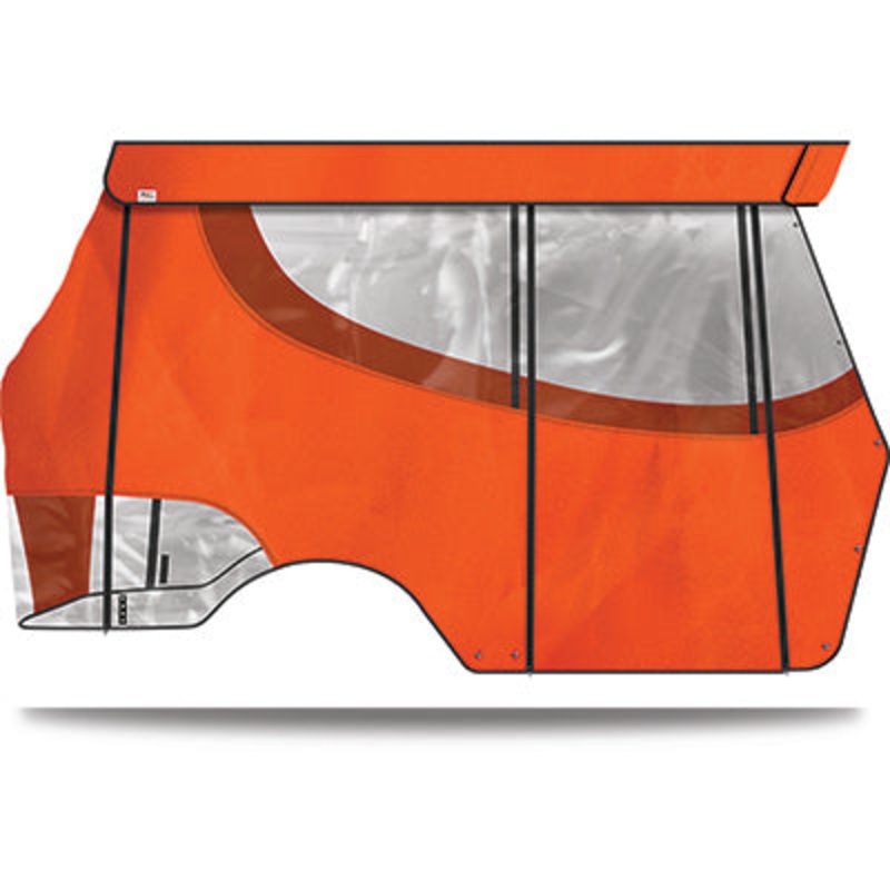 DoubleTake Enclosure & Valance or Kwick-Track Rail System, 4 Pass, Club Car DS Style 00+, Orange