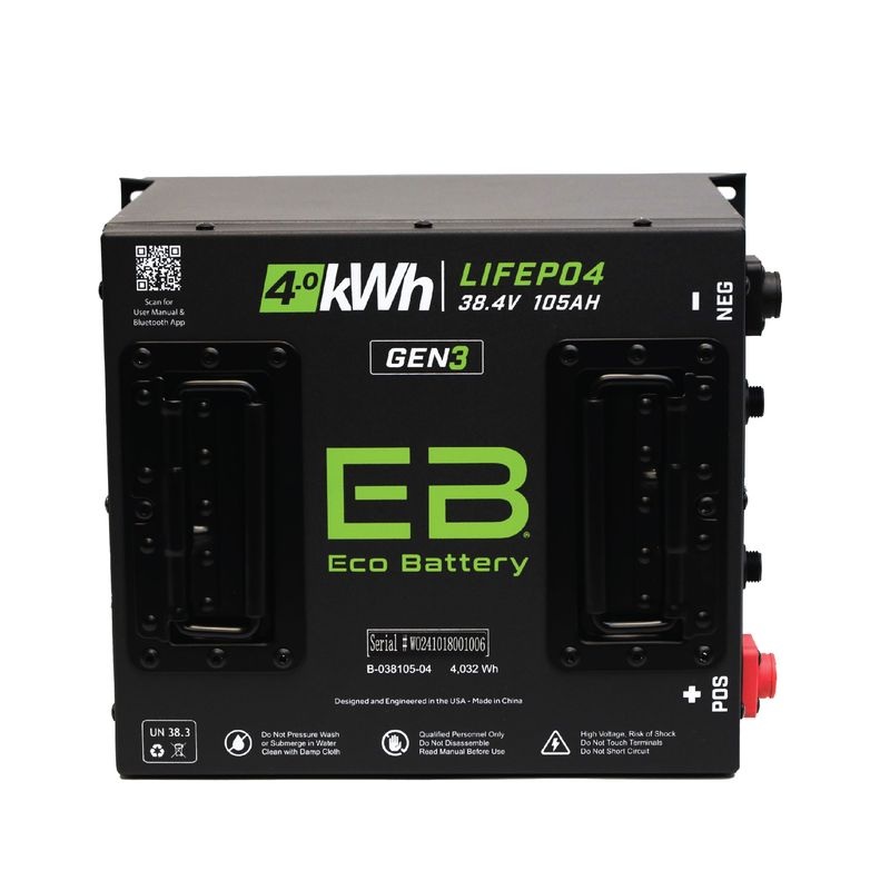 Eco Battery 38V 105Ah Cube LiFePO4 Golf Cart Gen3 Battery