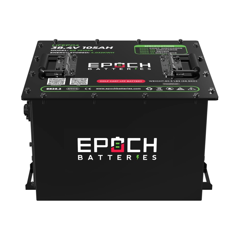 Epoch 36V 105Ah Lithium (LiFePO4) Golf Cart Battery – Complete Kit