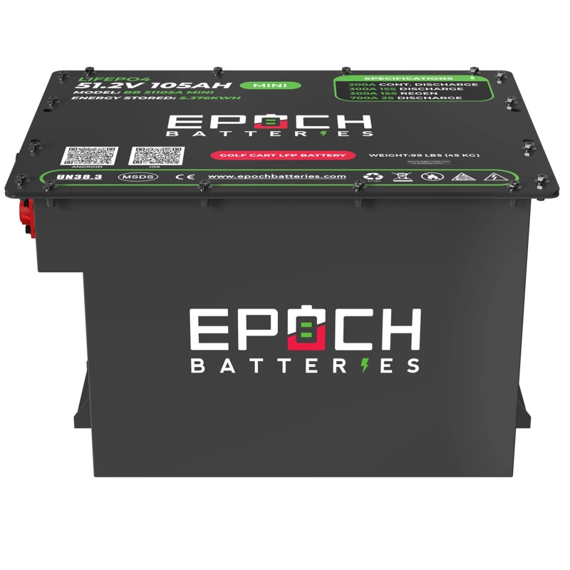 Epoch 48V 105Ah MINI – Lithium (LiFePO4) Golf Cart Battery – Complete Kit